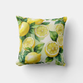 Coussin Mariage moderne au citron bleu floral script (Recto)