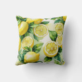 Coussin Mariage moderne avec citron bleu floral script (Verso)