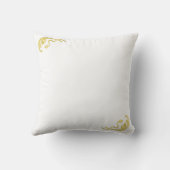 Coussin mariage monogramme or personnalisé (Verso)