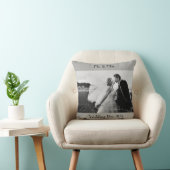 Coussin Mariage Noir & Blanc (Chaise)