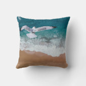 Coussin Mariage 🌴💍 Noms de couples écrits dans le sable (Verso)