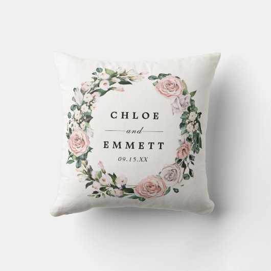 Coussin Mariage nuptial rose pâle (Verso)