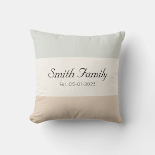 Coussin Mariage personnalisé 3 bandes