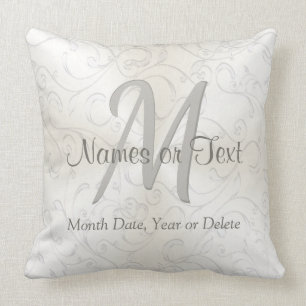 Coussin Mariage personnalisé et monogramme