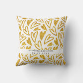 Coussin Mariage personnalisé Gold Parties scintillant Hear (Verso)