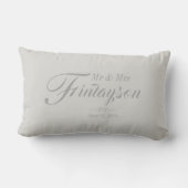 Coussin Mariage personnalisé Grey (Verso)