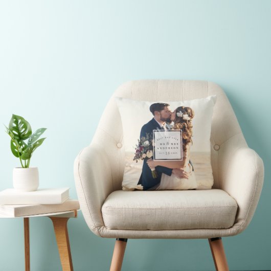 Coussin Mariage Photo Meilleur Jour Jamais Neuf Anniversai (Chaise)