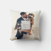 Coussin Mariage Photo Meilleur Jour Jamais Neuf Anniversai (Recto)