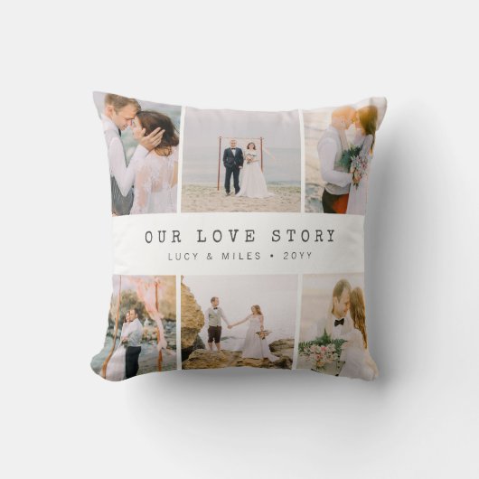 Coussin Mariage photo moderne (Recto)