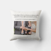 Coussin Mariage Photos Collage Merci Keepsaké (Verso)