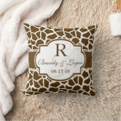 Coussin Mariage Poster de animal Brown, Giraffe blanche (Couverture)