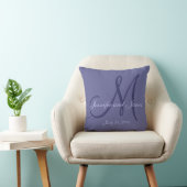 Coussin Mariage pourpre de monogramme (Chaise)