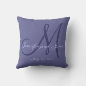Coussin Mariage pourpre de monogramme (Verso)