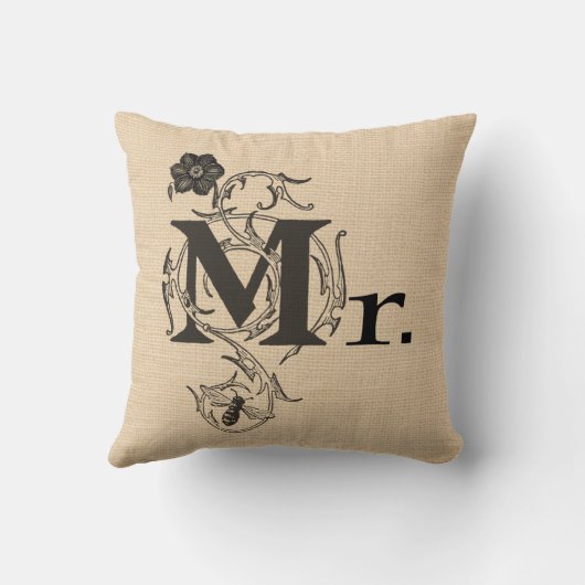 Coussin Mariage réversible M. et Mme (Verso)