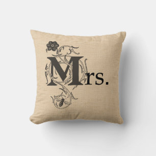 Coussin Mariage réversible M. et Mme