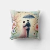Coussin Mariage romantique pastel n°2 (Recto)