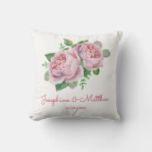Coussin Mariage rose Roses (Recto)