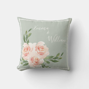 Coussin Mariage Sage Green Floral Names