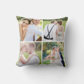 Coussin Mariage simple Collage photo (Recto)