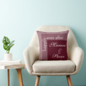 Coussin Mariage Simple Moderne Chic Script Bourgogne (Chaise)