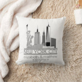 Coussin Mariage Skyline de New York (Couverture)