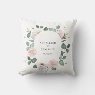Coussin Mariage sur mesure avec verdure d'eucalyptus éléga