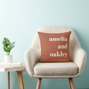 Coussin Mariage sur mesure rétro automne rustique minimali