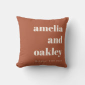 Coussin Mariage sur mesure rétro automne rustique minimali (Recto)