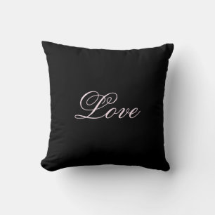 Coussin Mariage tendance Love Calligraphie Script noir