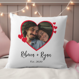 Coussin Mariage & Valentines Couple's Photo Throw Pillow