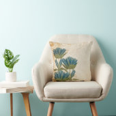 Coussin Mariage vintage aux fleurs bleues (Chaise)