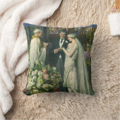 Coussin Mariage Vintage, Mariés avec Menorah (Couverture)