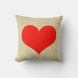 Coussin Mariages mignons à cœur rouge doré pailleté brilla