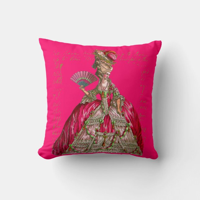 Coussin Marie Antoinette au Tea Party de Versailles (Recto)