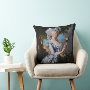 Coussin Marie Antoinette Avec Un Rose