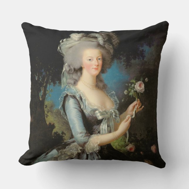 Coussin Marie Antoinette avec un rose, 1783 (Recto)