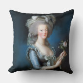 Coussin Marie Antoinette avec une rose (Recto)
