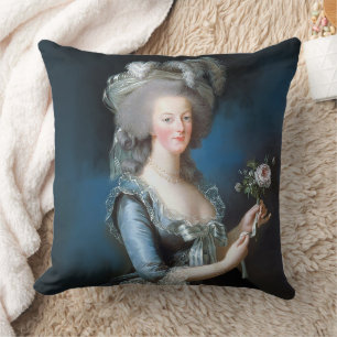 Coussin Marie Antoinette avec une rose