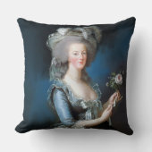 Coussin Marie Antoinette avec une rose (Recto)