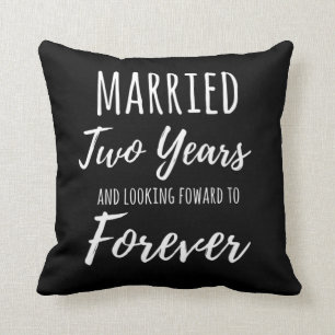 Coussin Marié deux ans 2e anniversaire de mariage Mariage