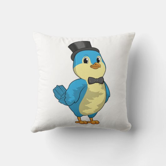 Coussin Marié oiseau avec ruban (Verso)