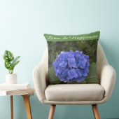 Coussin Mariée et chambre bleu Hydrangée Personnaliser (Chaise)