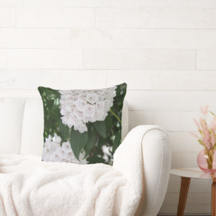 Coussin Mariée et marié au laurier blanc de montagne