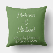 Coussin Mariée et Marié Bleu Hydrangea Personnaliser (Verso)