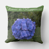 Coussin Mariée et Marié Bleu Hydrangea Personnaliser (Recto)