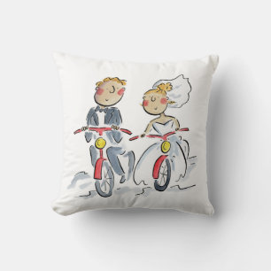 Coussin Mariée et salle cycliste