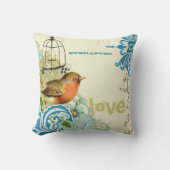 Coussin Mariée Everafter Cage à oiseaux sarcelle citron et (Recto)