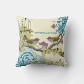 Coussin Mariée Everafter sarcelle, citron vert et prune Oi (Verso)