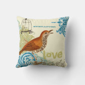 Coussin Mariée Everafter Sarcelle Corail Lime Oiseau Migno (Verso)