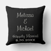 Coussin Mariée & Marié Hydrangea Blanche Réversible (Verso)